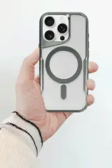 Newface iPhone 14 Pro Kılıf Boyi Magsafe Silikon Kapak - Siyah