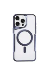 Newface iPhone 14 Pro Kılıf Boyi Magsafe Silikon Kapak - Lacivert