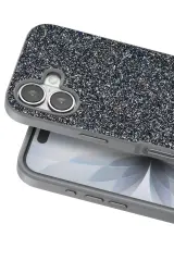 Onegif Apple iPhone 17 Bright Simli Kapak - Gümüş