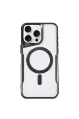 Newface iPhone 14 Pro Max Kılıf Boyi Magsafe Silikon Kapak - Siyah