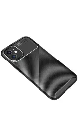 Newface iPhone 12 Mini Kılıf Auto Focus Karbon Kapak - Siyah