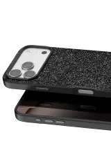 Onegif Apple iPhone 17 Pro Bright Simli Kapak - Siyah