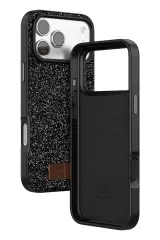 Onegif Apple iPhone 17 Pro Bright Simli Kapak - Siyah