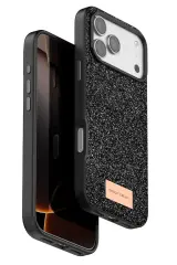 Onegif Apple iPhone 17 Pro Bright Simli Kapak - Siyah