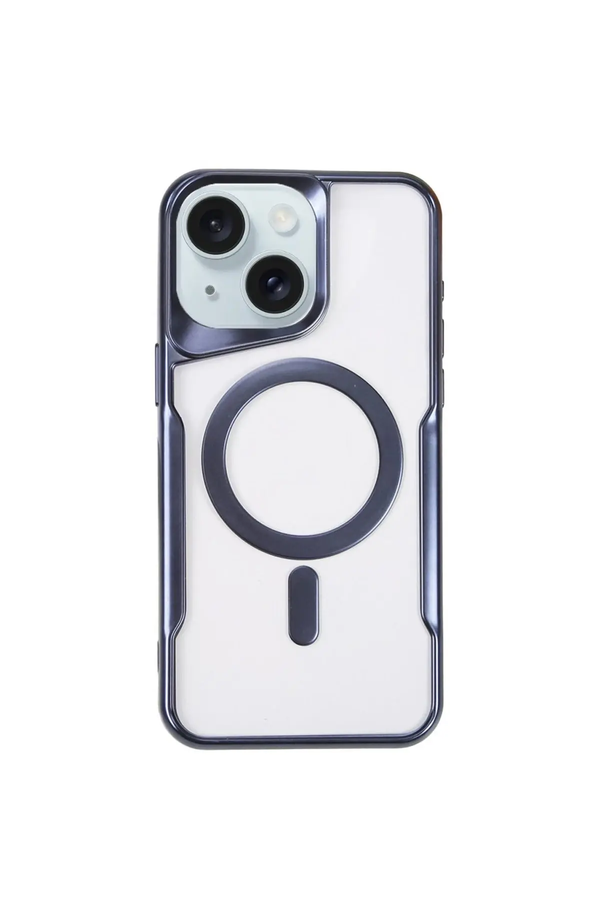 Newface iPhone 15 Kılıf Boyi Magsafe Silikon Kapak - Lacivert