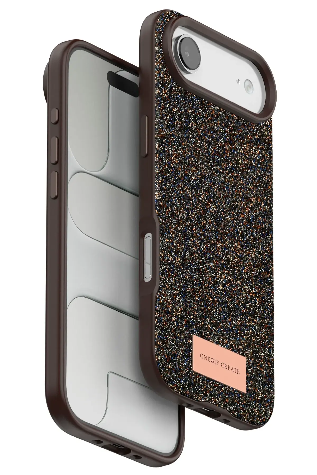 Onegif Apple iPhone 17 Air Bright Simli Kapak - Gold