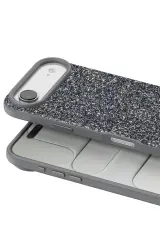 Onegif Apple iPhone 17 Air Bright Simli Kapak - Gümüş