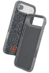 Onegif Apple iPhone 17 Air Bright Simli Kapak - Gümüş