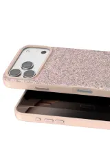 Onegif Apple iPhone 17 Pro Max Bright Simli Kapak - Pembe