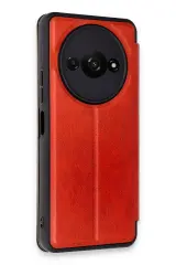 Newface Xiaomi Redmi A3 4G Kılıf Flip Cover - Kırmızı