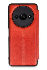 Newface Xiaomi Redmi A3 4G Kılıf Flip Cover - Kırmızı
