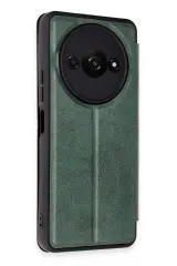 Newface Xiaomi Redmi A3 4G Kılıf Flip Cover - Koyu Yeşil