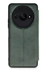 Newface Xiaomi Redmi A3 4G Kılıf Flip Cover - Koyu Yeşil
