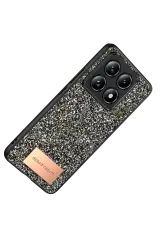 Onegif Xiaomi Mi 14T Pro Bright Simli Kapak - Gümüş