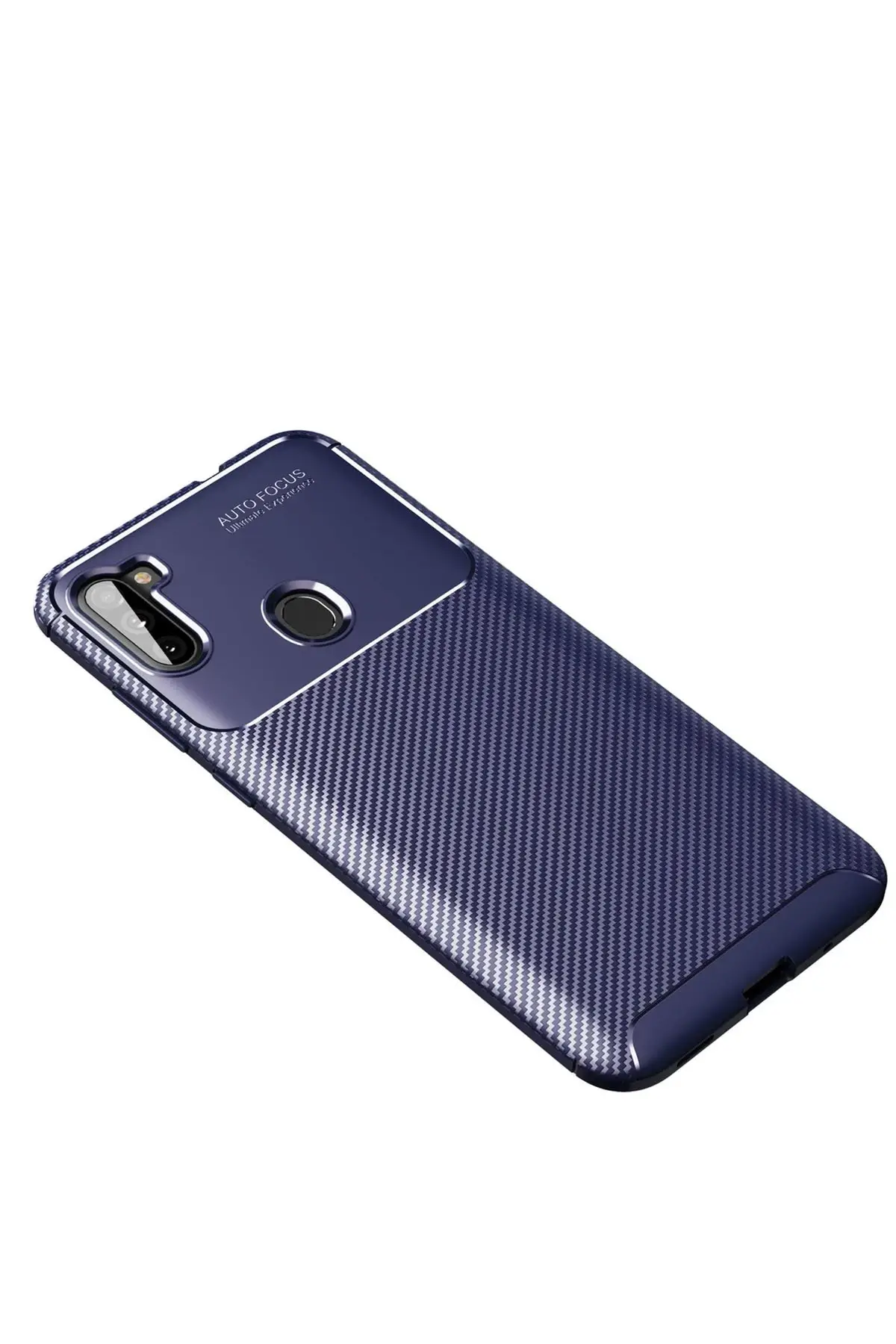 Newface Samsung Galaxy A11 Kılıf Auto Focus Karbon Kapak - Lacivert