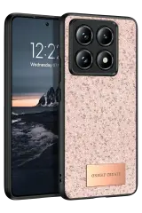 Onegif Xiaomi Mi 14T Pro Bright Simli Kapak - Pembe