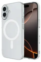 Newface iPhone 16 Kılıf Magneticsafe Şeffaf Silikon - Şeffaf