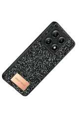 Onegif Xiaomi Mi 14T Pro Bright Simli Kapak - Siyah