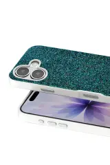 Onegif Apple iPhone 17 Bright Simli Kapak - Koyu Yeşil