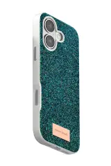 Onegif Apple iPhone 17 Bright Simli Kapak - Koyu Yeşil