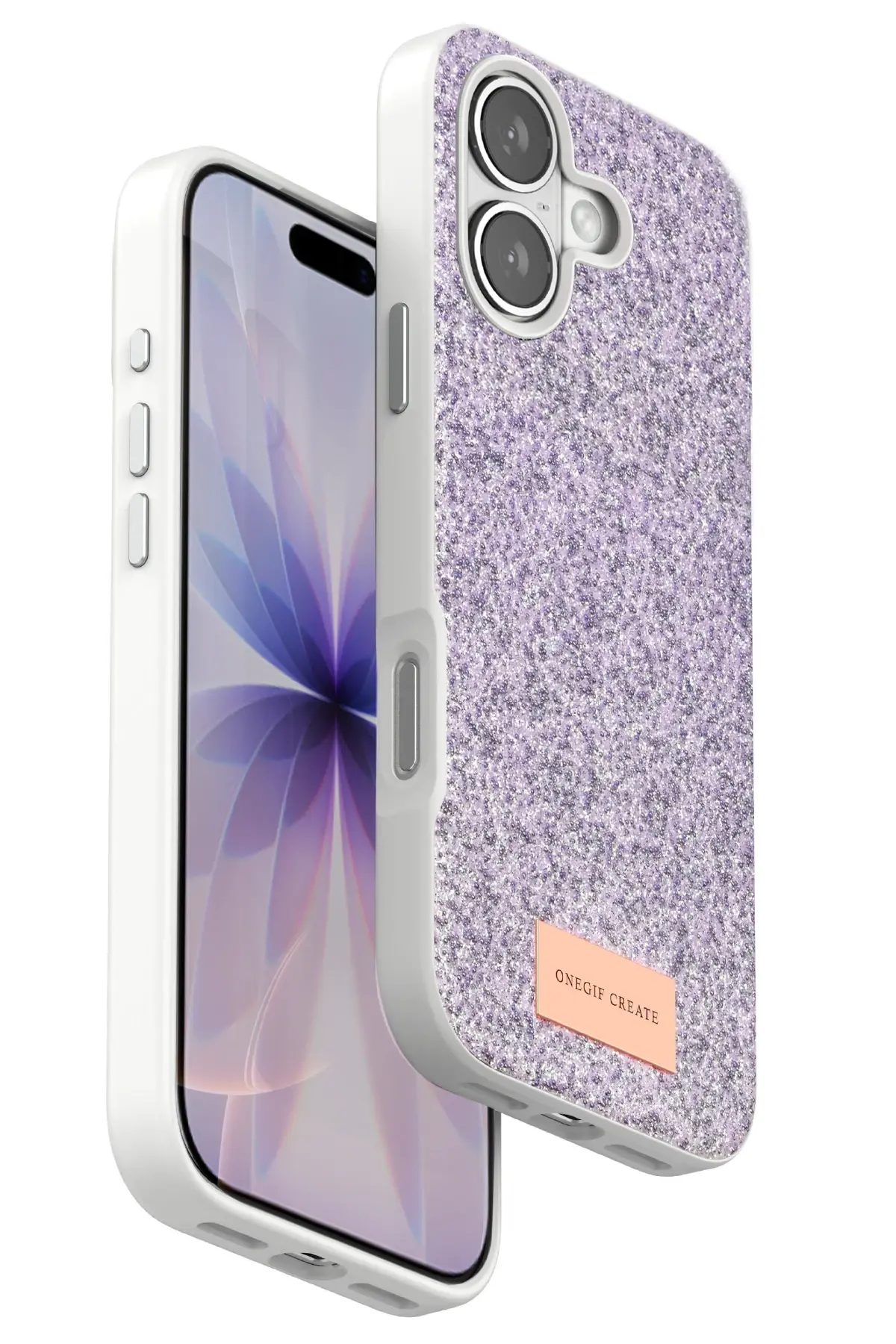 Onegif Apple iPhone 17 Bright Simli Kapak - Lila