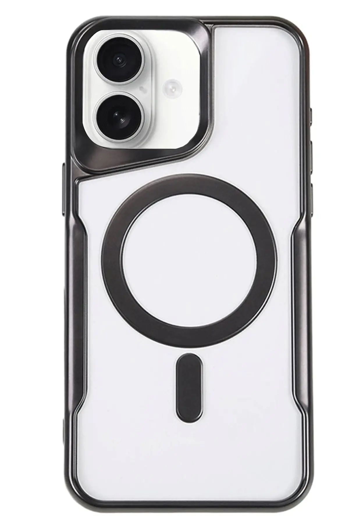 Newface iPhone 16 Kılıf Boyi Magsafe Silikon Kapak - Siyah