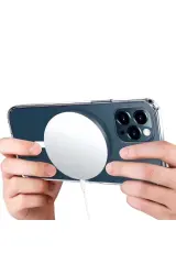 Newface iPhone 16 Pro Max Kılıf Magneticsafe Şeffaf Silikon - Şeffaf