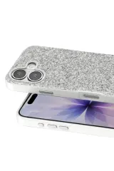 Onegif Apple iPhone 17 Bright Simli Kapak - Beyaz