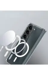 Newface Samsung Galaxy Z Fold 6 Kılıf Magneticsafe Şeffaf Silikon - Şeffaf