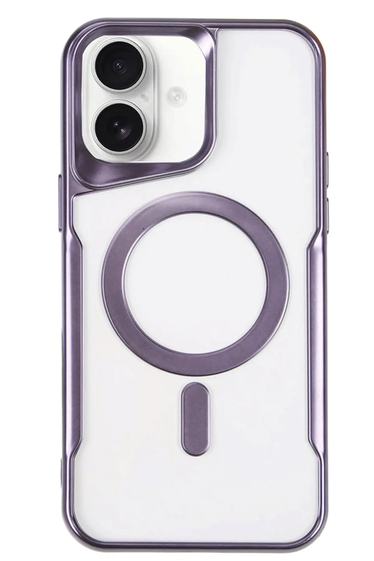 Newface iPhone 16 Kılıf Boyi Magsafe Silikon Kapak - Derin Mor