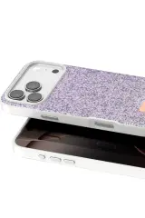 Onegif Apple iPhone 17 Pro Bright Simli Kapak - Lila