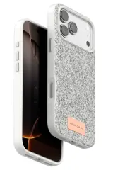 Onegif Apple iPhone 17 Pro Bright Simli Kapak - Beyaz