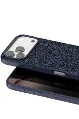 Onegif Apple iPhone 17 Pro Bright Simli Kapak - Mavi