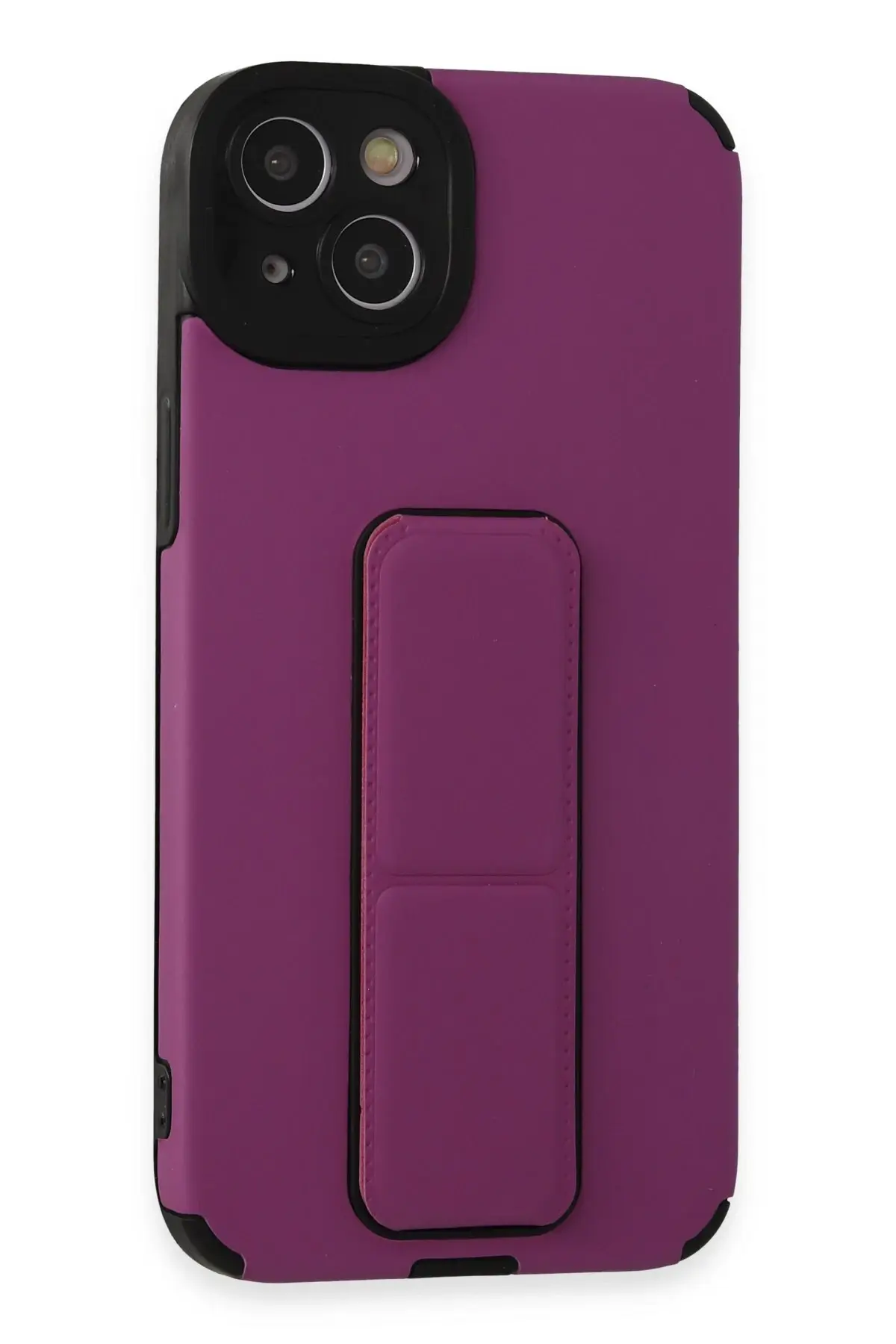 Newface iPhone 14 Plus Kılıf Mega Standlı Silikon - Mor