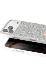 Onegif Apple iPhone 17 Pro Max Bright Simli Kapak - Beyaz