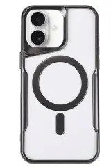 Newface iPhone 16 Plus Kılıf Boyi Magsafe Silikon Kapak - Siyah