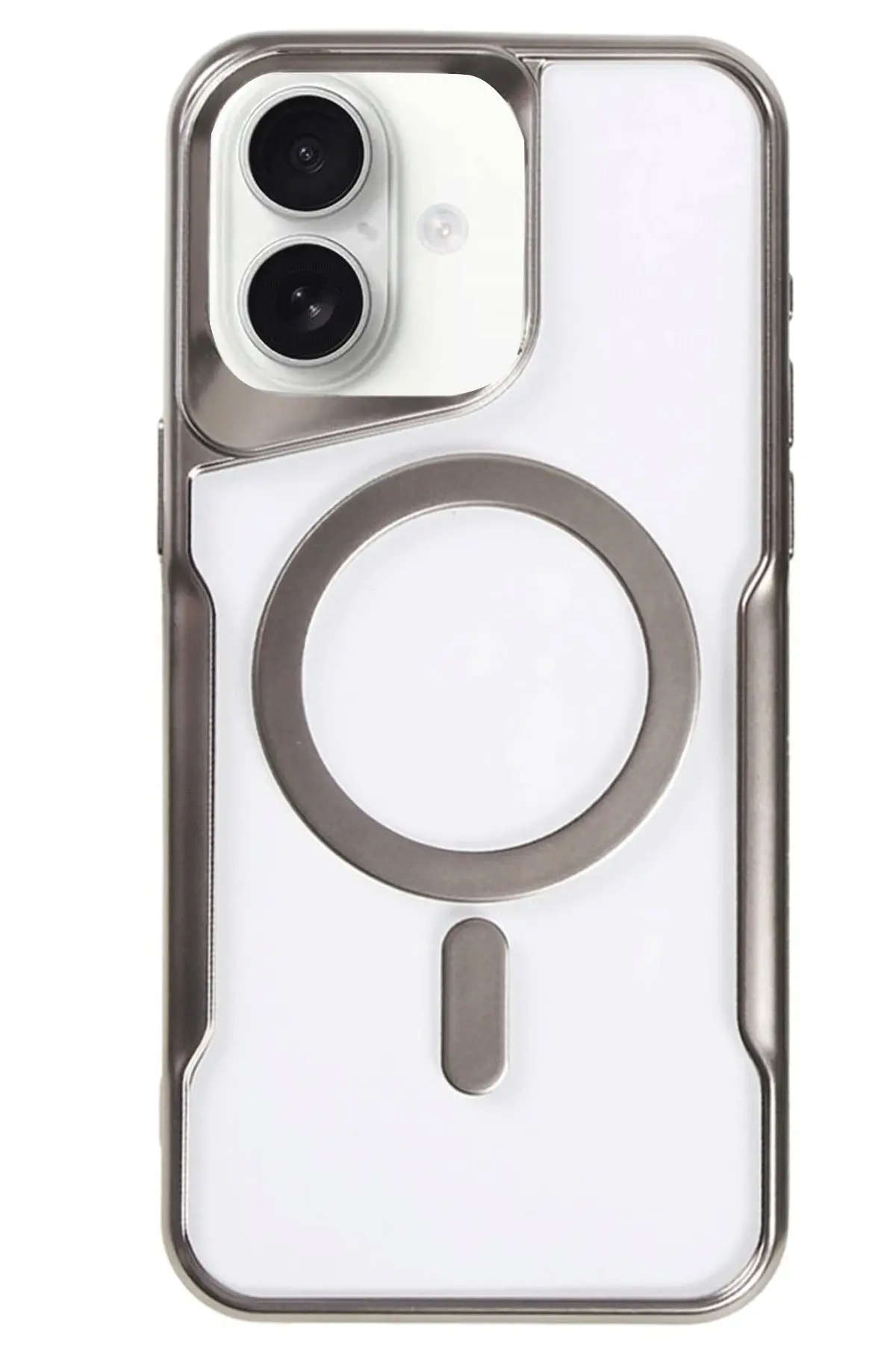 Newface iPhone 16 Plus Kılıf Boyi Magsafe Silikon Kapak - Titan Gri