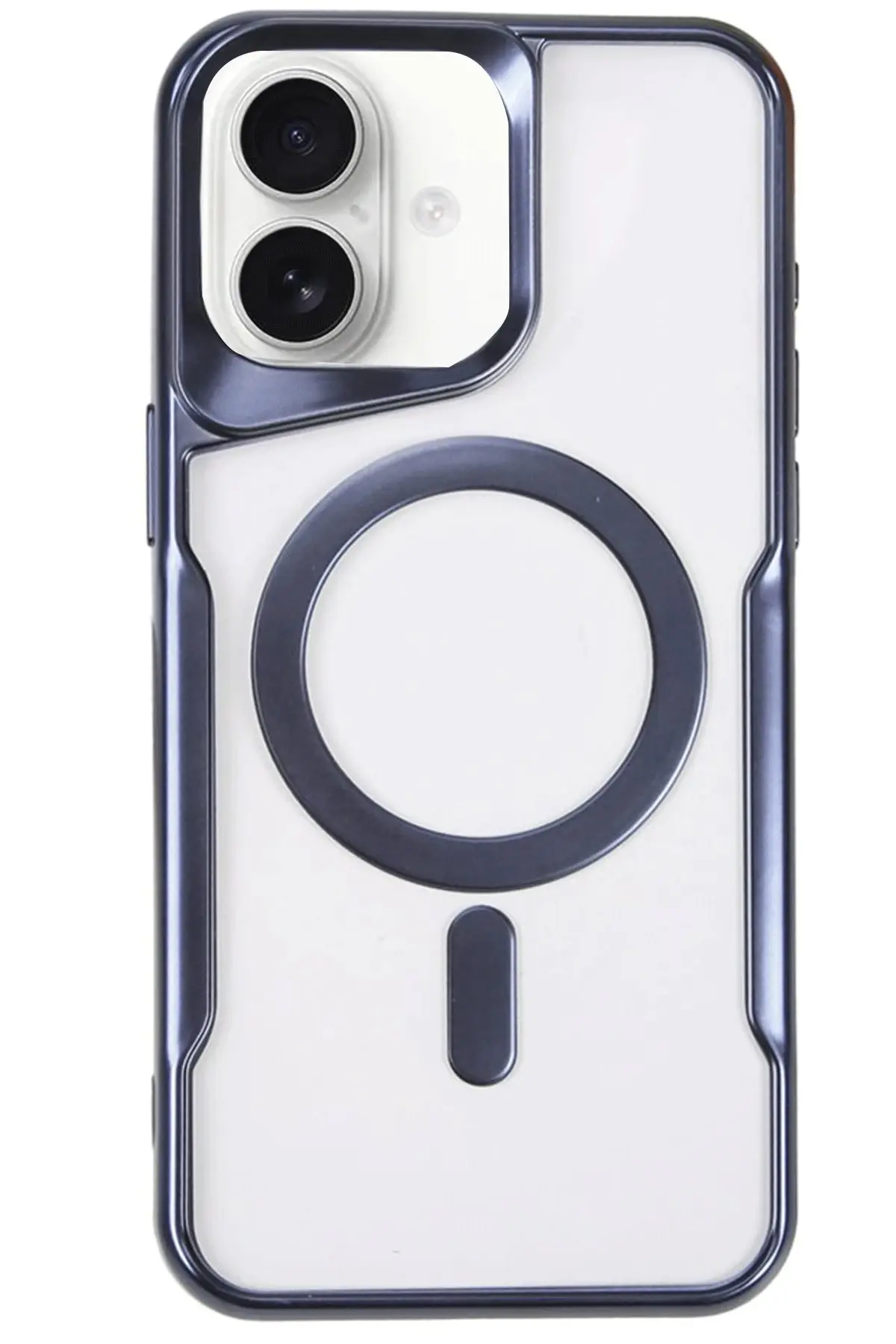 Newface iPhone 16 Plus Kılıf Boyi Magsafe Silikon Kapak - Lacivert