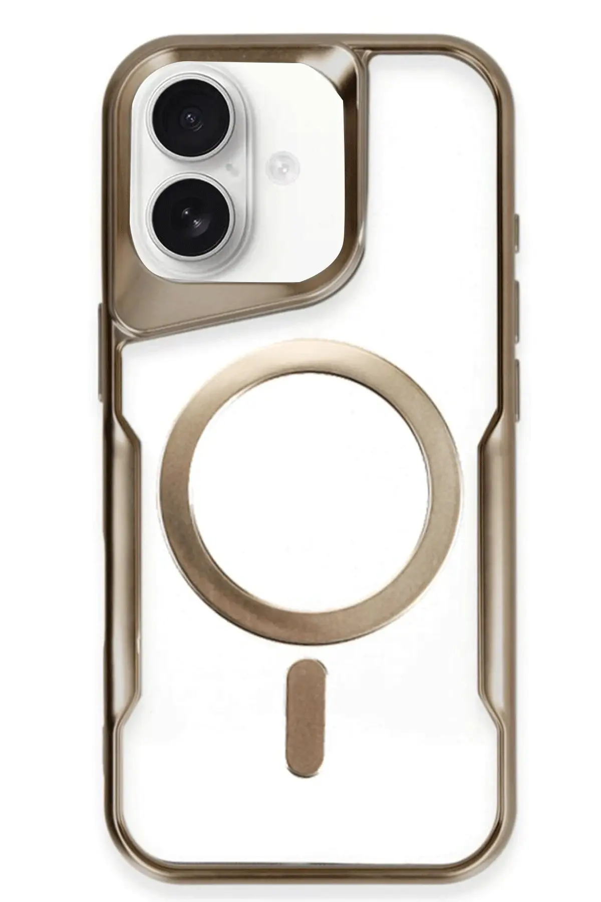 Newface iPhone 16 Plus Kılıf Boyi Magsafe Silikon Kapak - Kahverengi