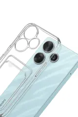 Newface Xiaomi Redmi 13 4G Kılıf Kart Şeffaf Silikon - Şeffaf