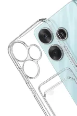 Newface Xiaomi Redmi 13 4G Kılıf Kart Şeffaf Silikon - Şeffaf