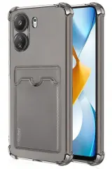 Newface Xiaomi Redmi 13C Kılıf Kart Şeffaf Silikon - Şeffaf