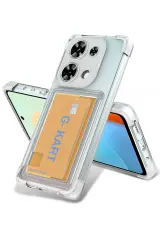 Newface Xiaomi Redmi Note 13 Pro 4G Kılıf Kart Şeffaf Silikon - Şeffaf