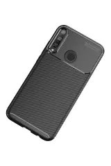 Newface Huawei P40 Lite E Kılıf Auto Focus Karbon Kapak - Siyah