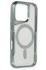 Newface iPhone 16 Pro Max Kılıf Boyi Magsafe Silikon Kapak - Kahverengi