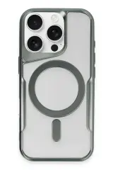 Newface iPhone 16 Pro Max Kılıf Boyi Magsafe Silikon Kapak - Yeşil