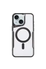 Newface iPhone 14 Kılıf Boyi Magsafe Silikon Kapak - Siyah