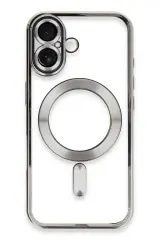 Newface iPhone 16 Plus Kılıf Kross Magneticsafe Kapak - Gümüş