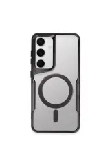 Newface Samsung Galaxy S24 Kılıf Boyi Magsafe Silikon Kapak - Siyah