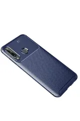 Newface Huawei Y6P Kılıf Auto Focus Karbon Kapak - Lacivert